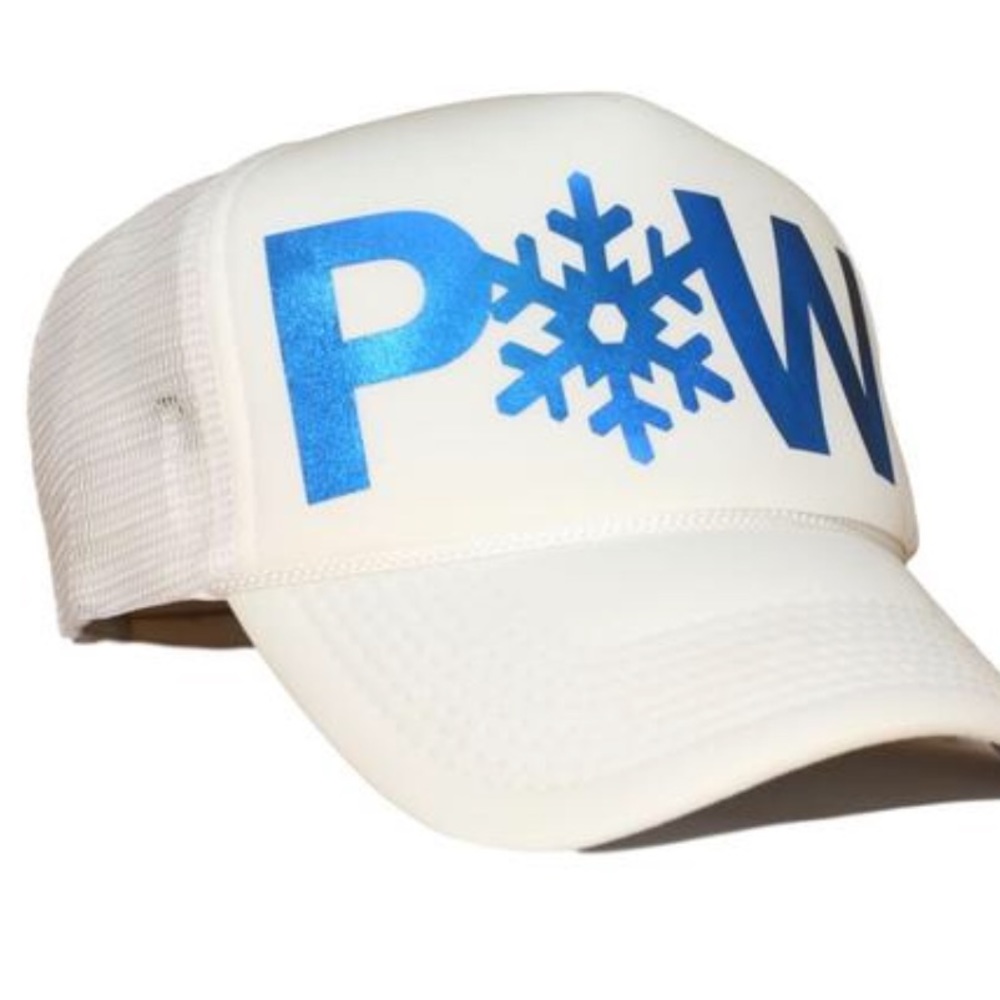 SKI💥POW Snow❤️Baseball hat 🇺🇸unisexAdultNEW - Picture 2 of 3